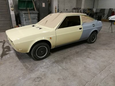 Primer applied: nearside rear quarter panel.