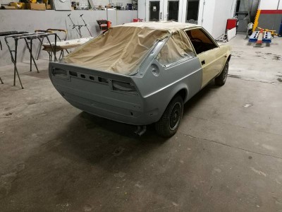 Primer applied: rear panel and offside.