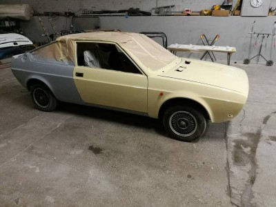 Primer applied: offside rear quarter panel.