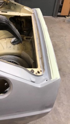 The now perfect rear panel is prepped for primer.