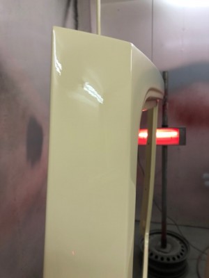 Up close the painted tailgate