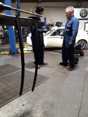 Trim pieces prepped and coated