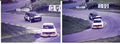 Had a great battle with John 'Scuffy' Myerscough at Cadwell Park, he was driving Rob Kirby's old ARDT  'sud.