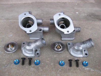 Blasted and machined to take newer GM thermostats - Lots of different temps available