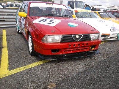 Waiting to go for qualifying - first drive of the car!