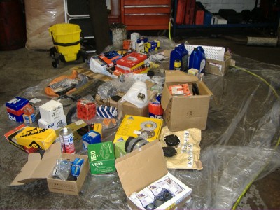 Some of the new parts to be fitted during the rebuild.