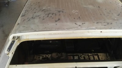 ...and after. Note the crude tack welded steel plate 'repair'.