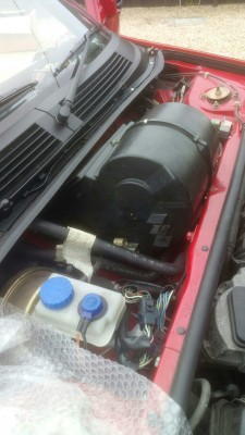 Heater box going back in, been in the attic for. A while after I sorted all the cables and controls.