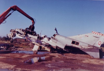 Phantom FGR2 being broken up for scrap - 1992